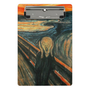 Der Schrei vereint moderne Kunst Abstrakt Mini Klemmbrett