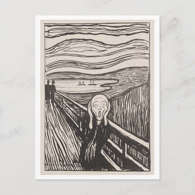 Der Schrei von Edvard Munch, 1895 Postkarte (Vorderseite)