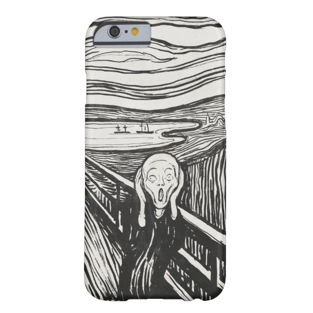 Der Schrei von Edvard Munch Black and White Case-Mate iPhone Hülle (Rückseite)