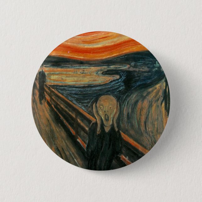 Der Schrei von Edvard Munch Button (Vorderseite)