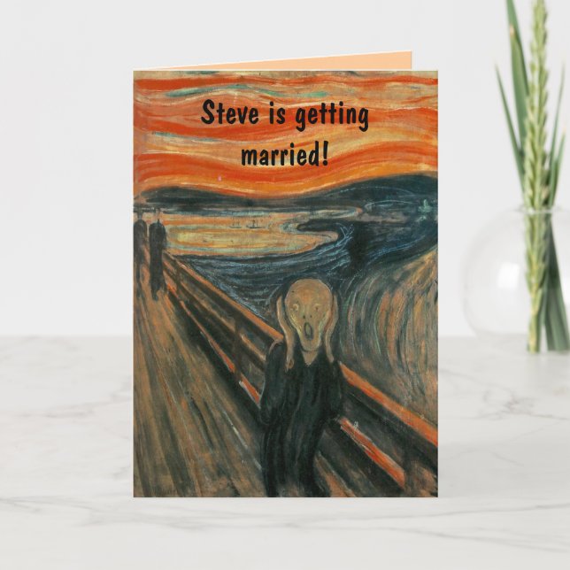 Der Schrei von Edvard Munch Einladung (Vorderseite)