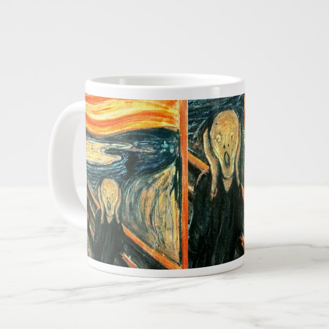 Der Schrei von Edvard Munch Jumbo-Tasse (Vorderseite Links)