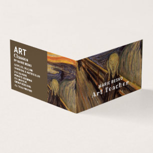 Der Schrei von Edvard Munch, Kunstlehrer, im Detai Visitenkarten