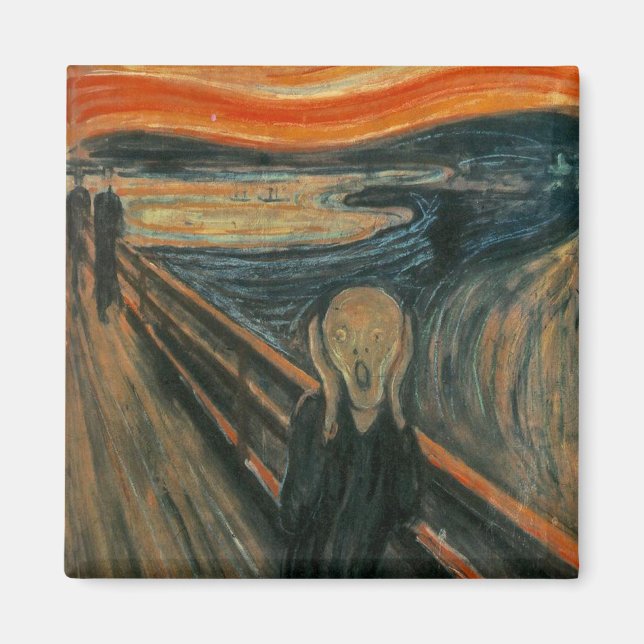 Der Schrei von Edvard Munch Magnet (Vorne)