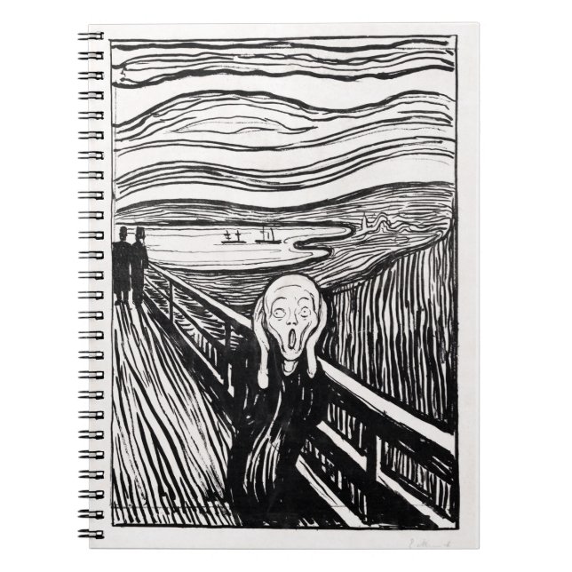 der Schrei von Edvard Munch Notizblock (Vorderseite)