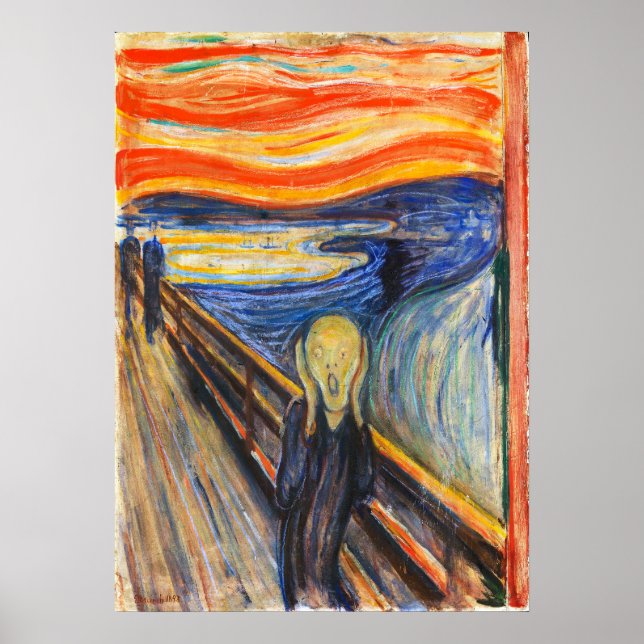 Der Schrei von Edvard Munch Poster (Vorne)
