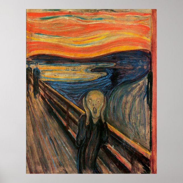 Der Schrei von Edvard Munch Poster (Vorne)