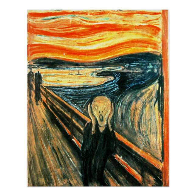 Der Schrei von Edvard Munch Poster (Vorderseite)