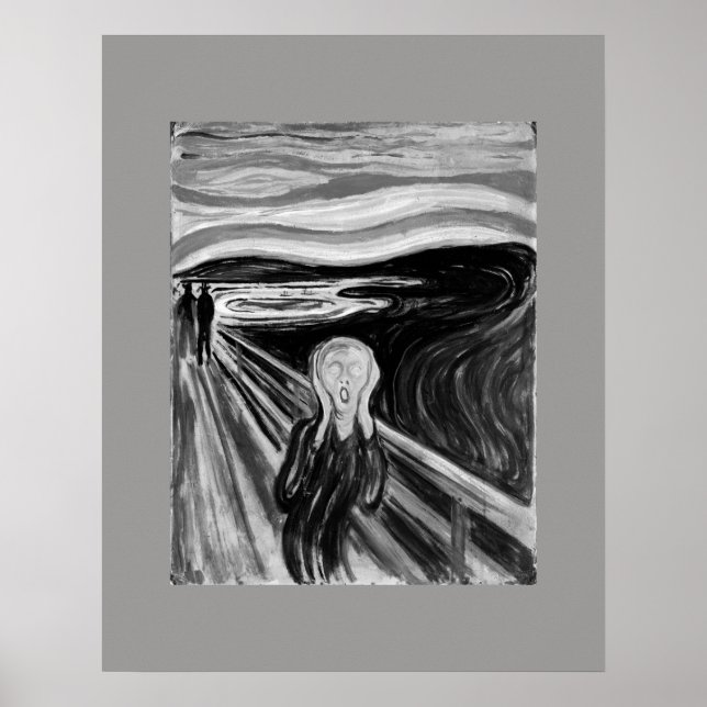 Der Schrei von Edvard Munch Poster (Vorne)
