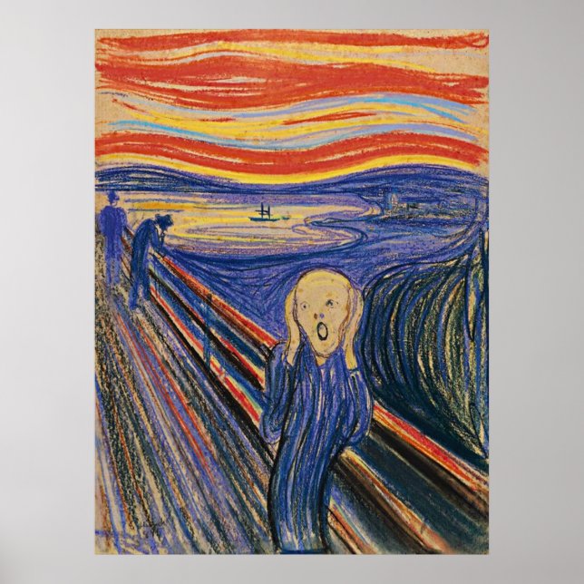Der Schrei von Edvard Munch Poster (Vorne)