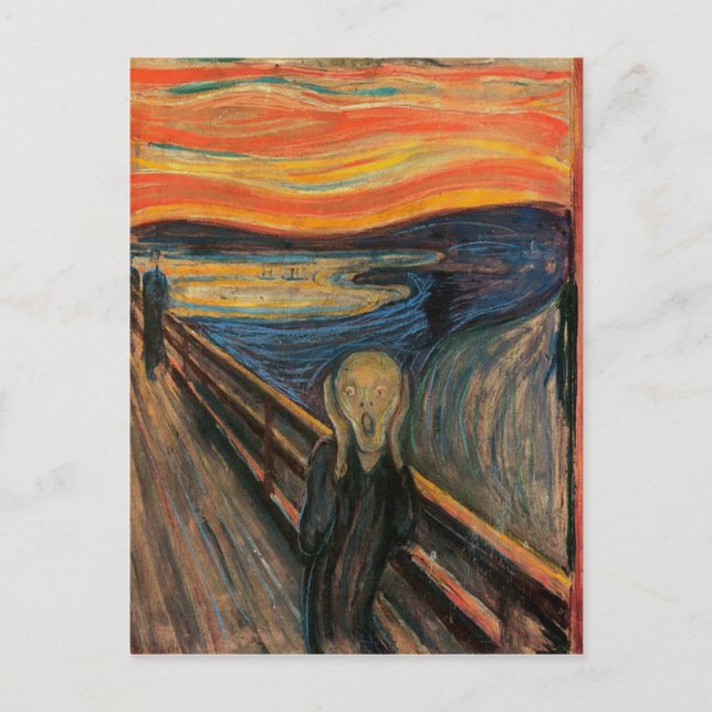 Der Schrei von Edvard Munch Postkarte (Vorderseite)