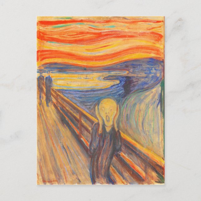 Der Schrei von Edvard Munch Postkarte (Vorderseite)
