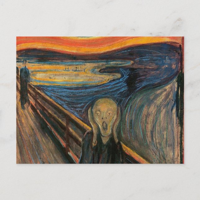 Der Schrei von Edvard Munch Postkarte (Vorderseite)
