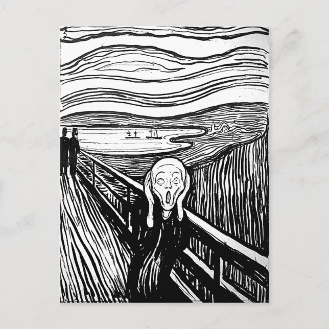 Der Schrei von Edvard Munch Postkarte (Vorderseite)