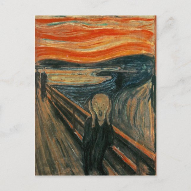 Der Schrei von Edvard Munch Postkarte (Vorderseite)