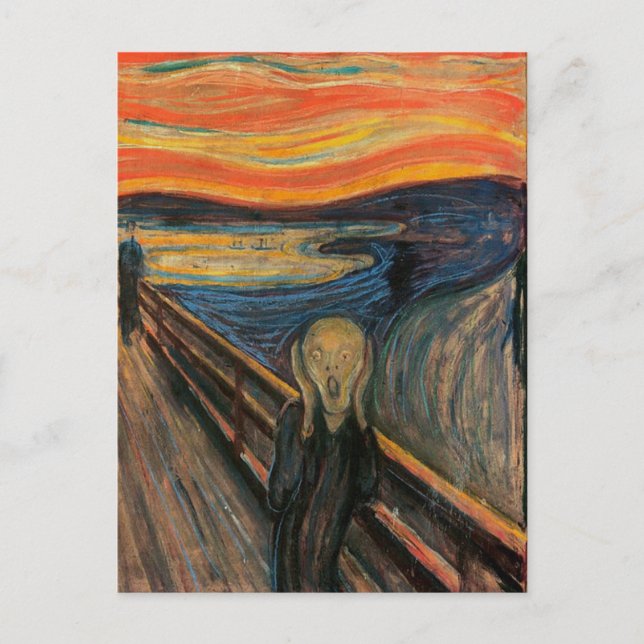 Der Schrei von Edvard Munch Postkarten (Vorderseite)