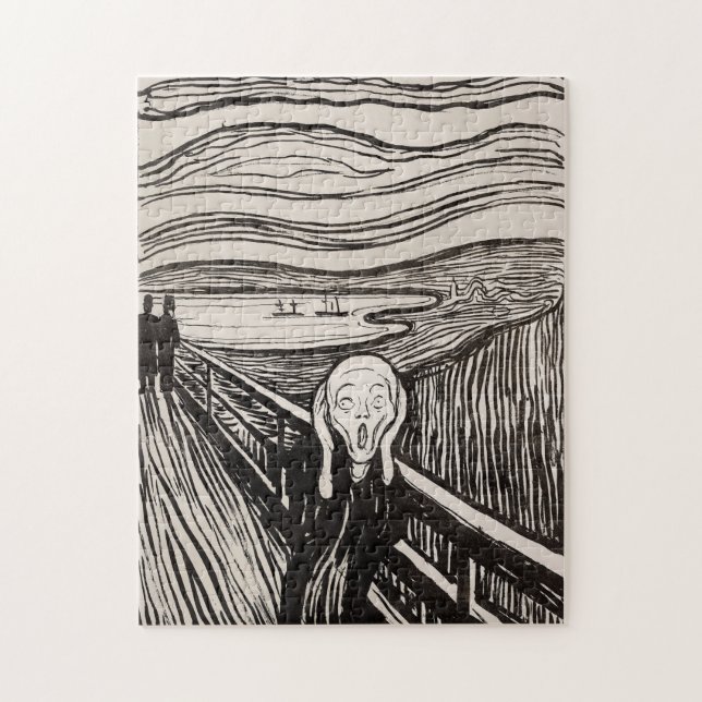 Der Schrei von Edvard Munch Puzzle (Vertikal)