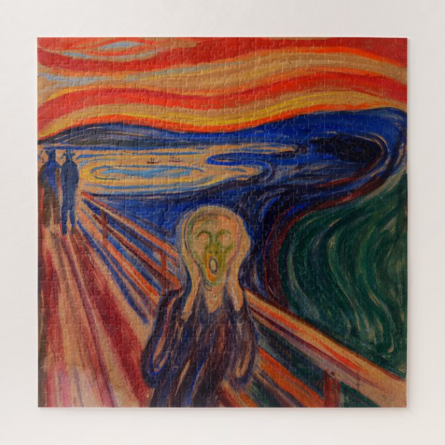 Der Schrei von Edvard Munch Puzzle (Vertikal)