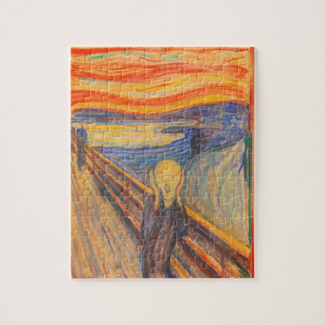 Der Schrei von Edvard Munch Puzzle (Vertikal)