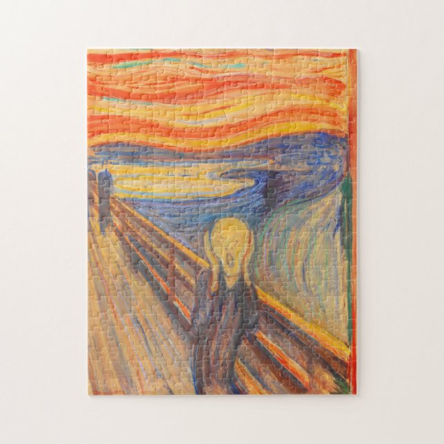 Der Schrei von Edvard Munch Puzzle (Vertikal)