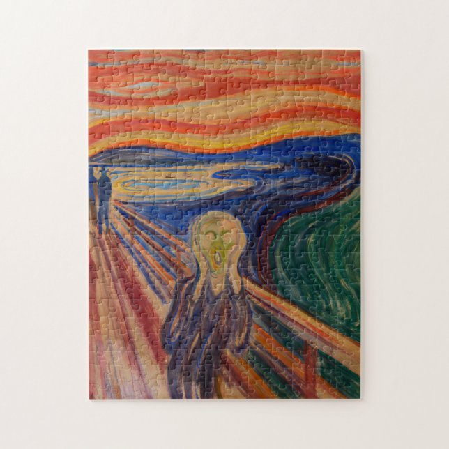 Der Schrei von Edvard Munch Puzzle (Vertikal)