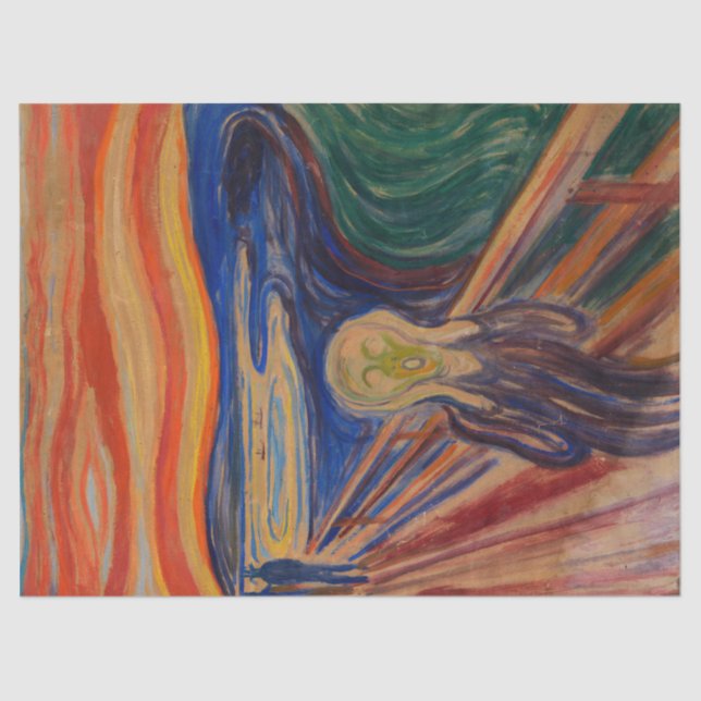 Der Schrei von Edvard Munch Seidenpapier (Vorderseite)