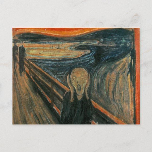 Der Schrei von Edvard Munch, symbolischer Maler Postkarte (Vorderseite)
