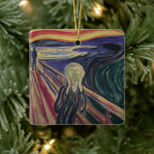 Der Schrei von Edvard Munch, Vintage‑Expressionism Keramikornament
