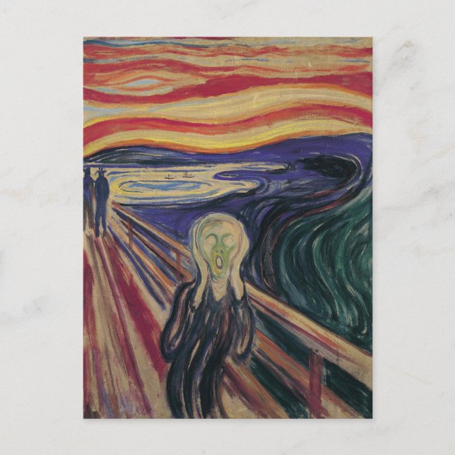 Der Schrei von Edvard Munch, Vintage-Expressionism Postkarte (Vorderseite)