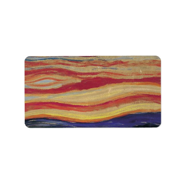 Der Schrei von Edvard Munch, Vintager Expressionis Adressaufkleber (Vorne)