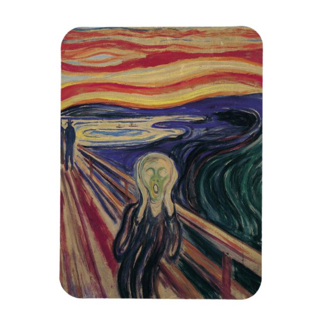 Der Schrei von Edvard Munch, Vintager Expressionis Magnet (Vertikal)
