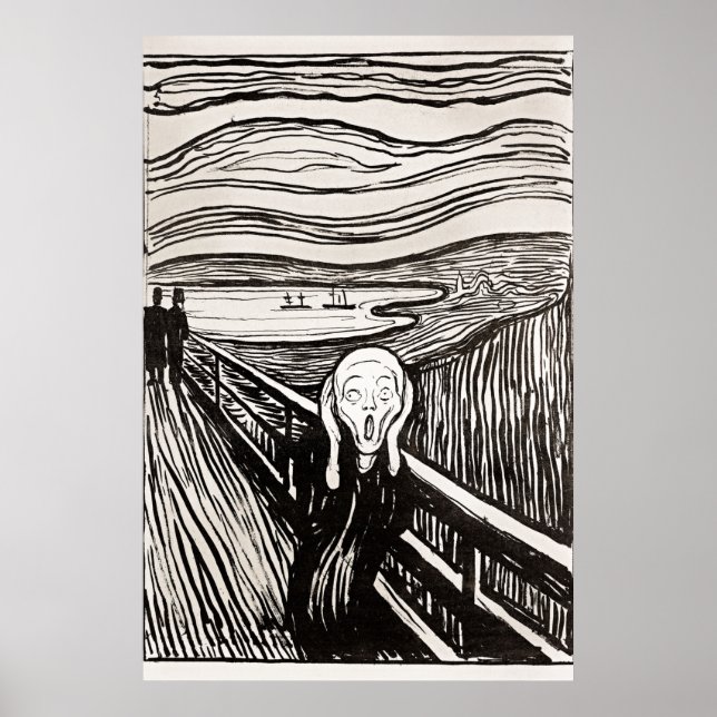 Der Schrei von Edward Munch Poster (Vorne)