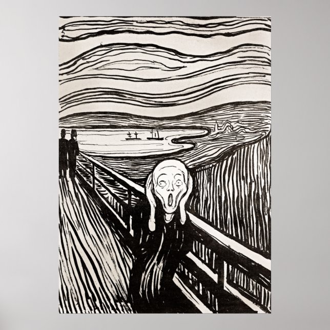 Der Schrei von Edward Munch Poster (Vorne)