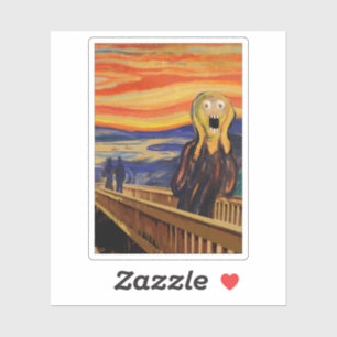 Der Schrei - wirklich ausgestopft! Aufkleber