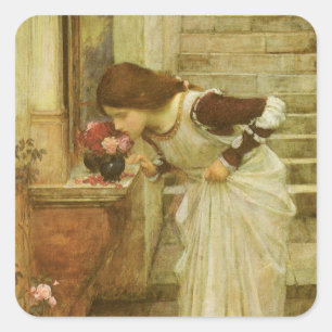 Der Schrein von John William Waterhouse Quadratischer Aufkleber