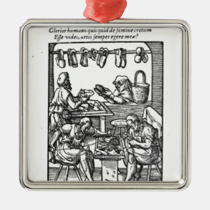 Der Schuh-Hersteller Silbernes Ornament
