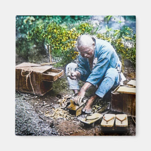 Der Schuhschuster des alten Japans Vintag Japanisc Magnet