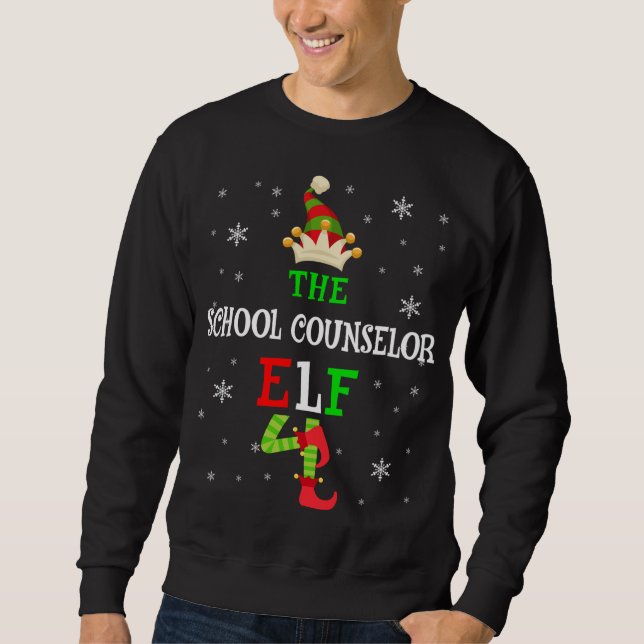 Der Schulberater Elf Weihnachten Elf Matching Fa Sweatshirt (Vorderseite)
