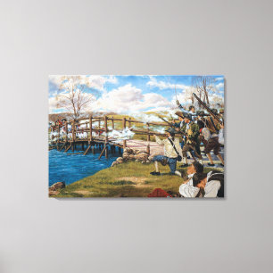 Der Schuss hörte 'Runde um den Weltkrieg um das Üb Leinwanddruck