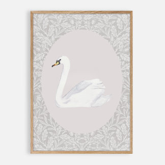 Der Schwan, das Vintage Kinderzimmer Poster