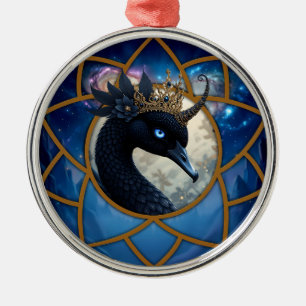 Der Schwan, der den Mond bewacht. Ornament Aus Metall