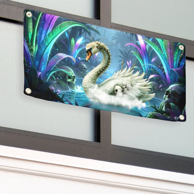 Der Schwan der vergessenen Gewässer.  Banner (Äußeres Gebäude)