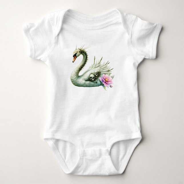Der Schwan der vergessenen Wasser.  Baby Strampler (Vorderseite)