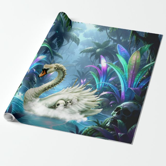 Der Schwan der vergessenen Wasser.  Geschenkpapier (Ungerollt)