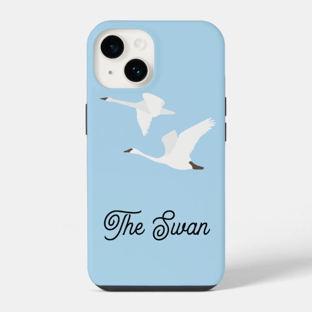 Der Schwan-Farbbereich iPhone Hülle (Rückseite)