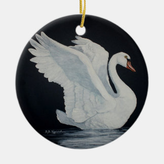 Der Schwan Keramikornament