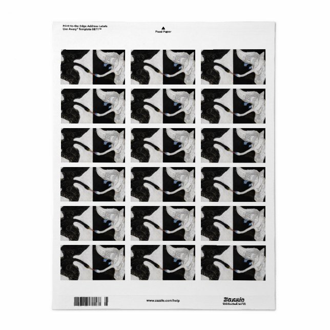 Der Schwan Nr. 1 von Hilma af Klint Adressaufkleber (Vorne)