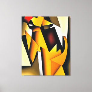 Der Schwanz, der die geometrische Abstrakte Kunst  Leinwanddruck