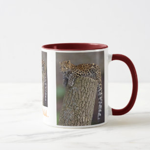 Der Schwanz-Tasse eines Leoparden Tasse