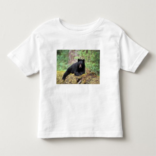 Der schwarze Bär auf einer alten Wachstumsprognose Kleinkind T-shirt (Vorderseite)